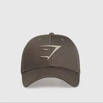 Gymshark 브라운 자수 로고 야구 모자