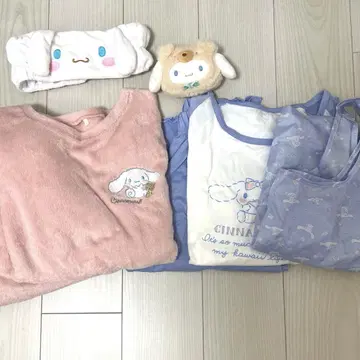 시나모롤 룸웨어 해피백 + 헤어밴드 파우치 5종 세트