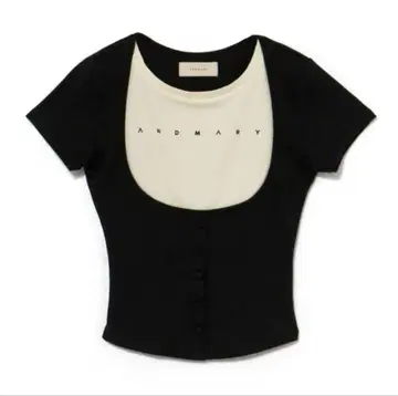 andmary Mary logo tops black