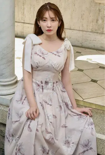 Sunflower-Printed Midi Dress