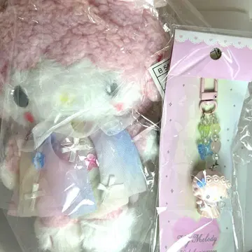 산리오 기념일 샵 피아노 무지개 페어리 봉제 인형 키링