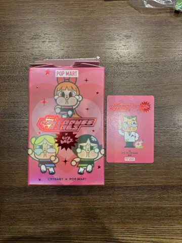 POP MART CRYBABY 파워퍼프 걸스 콜라보 피규어