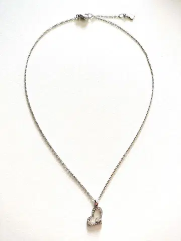 피아제 다이아 하트 목걸이 화이트 골드