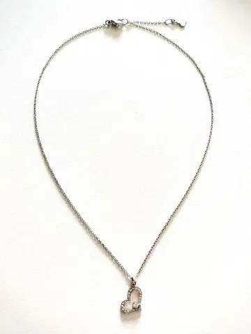 피아제 다이아 하트 목걸이 화이트 골드