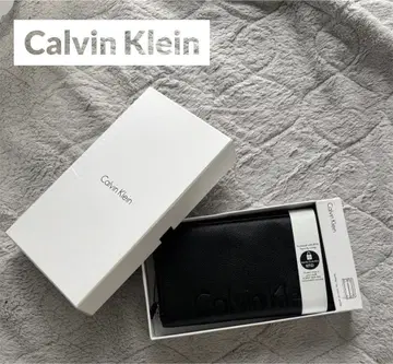 Calvin Klein 장지갑 블랙 라운드 지퍼