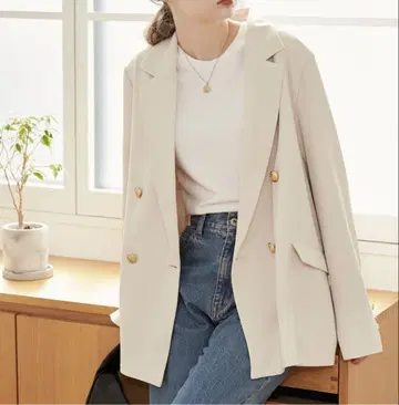 ANGIE 골드 버튼 테일러드 자켓 / 골드 버튼 더블 블레이저