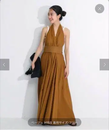 VERMAIL per iena 홀터넥 인도 면 원피스 베이크루즈