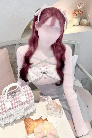 Big 리본 앙상블 원피스 이모짱 HONEY MEW