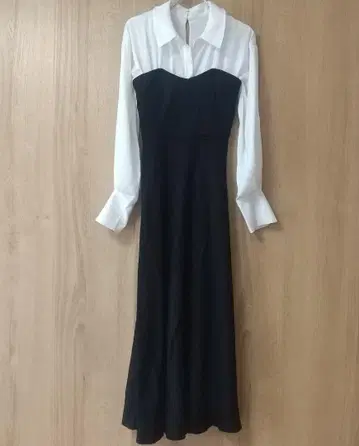 MERCURYDUO 머큐리 듀오 셔츠 도킹 니트 원피스