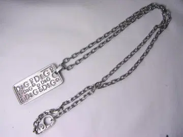 새상품급 D&G 목걸이 로고 플레이트 실버 남성용 여성용