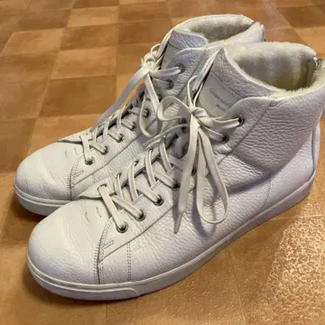 Gianvito Rossi 주름 가죽 하이컷 스니커즈 잔비토 로시
