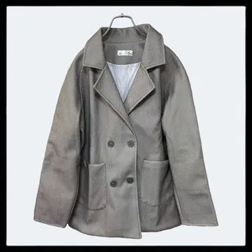 913 HUAXIYUN [ XL ] P코트 더블 버튼 자켓 빅 사이즈