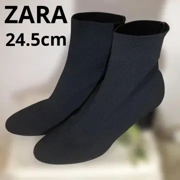 ZARA 블랙 삭스 부츠 24.5cm