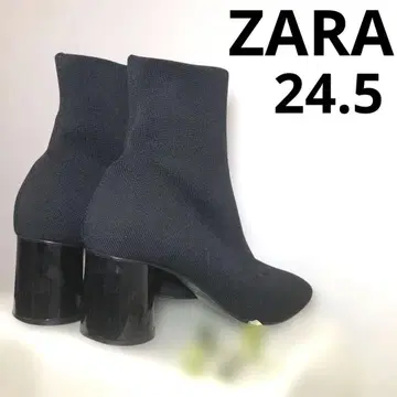 ZARA 블랙 삭스 부츠 24.5cm