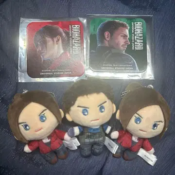 바이오하자드 유니버셜 클레어 크리스 한정판 코스터 마스코트 봉제 인형