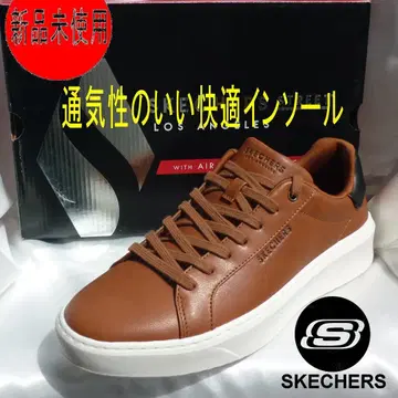 새상품 27cm (26.5cm 상당) 스케쳐스 코트 인조 가죽 스니커즈