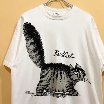 90s USA crozyshirts 밤색 고양이 BadCat