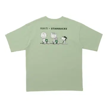 PEANUTS STARBUCKS 반팔 T셔츠 M 민트 그린