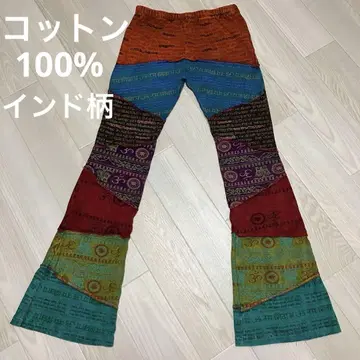에스닉 플레어 팬츠 프린트