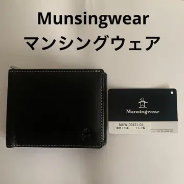 [ 새상품 ] Munsingwear 먼싱웨어, 접이식 지갑, 블랙 H