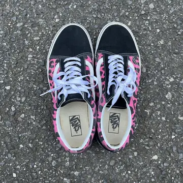 Vans 레오파드 무늬 스니커즈 블랙/핑크 us 기획