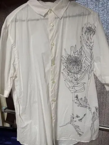 ZARA 꽃무늬 자수 릴랙스핏 셔츠 XL