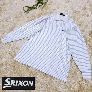 [미사용품] SRIXON 스릭슨 골프 남성용 긴팔 보더 LL 화이트