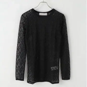IRONING/아이로닝 flower lace long slv 블랙