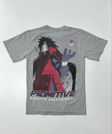 00's NARUTO 돌풍전 우치하 마다라 반팔 T셔츠 그레이 S 사이즈