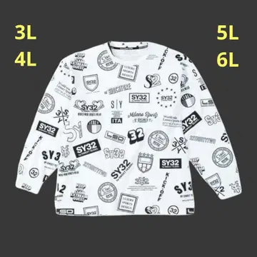 SY32 by SWEET YEARS 그래픽 패턴 긴팔 티셔츠 g