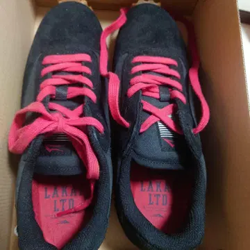 LAKAI 스웨이드 스니커즈 블랙/레드