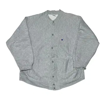 Champion/스냅 가디건/80s/XL/그레이/리버스 위브
