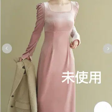 미사용 프레이 아이디 스퀘어 넥 벨로아 원피스 1 한정 컬러