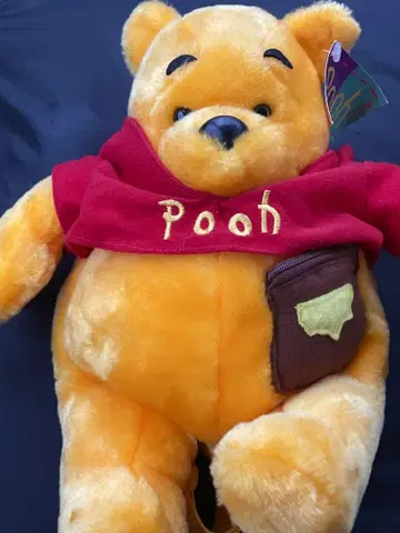 곰돌이 푸 봉제 인형풍 백팩