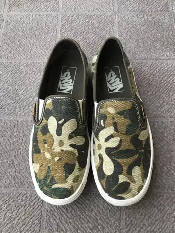 VANS 카모플라쥬 꽃무늬 카모플라쥬 슬립온