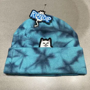 새상품 RIPNDIP 타이다이 염색 아크릴 비니 립앤딥