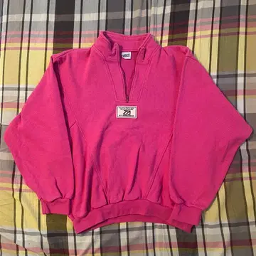 y2k achive 핑크 하프 지퍼 트레이닝복 맨투맨 asics 아식스