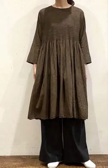 maison de soil 다크 브라운 튜닉