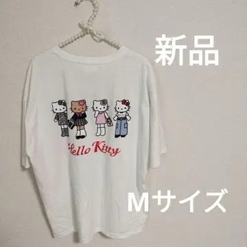 미사용 새상품 갸루 키티 일광화상 키티 반팔 T셔츠 M 사이즈