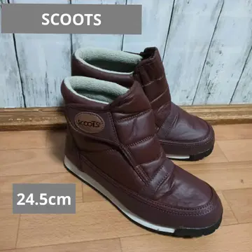 SCOOTS 버건디 숏부츠 레인부츠 24.5cm