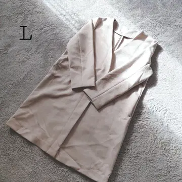 [ Rag Out ] 롱 코트 (L) 베이지 얇은 소재 겉옷 심플 퓨어