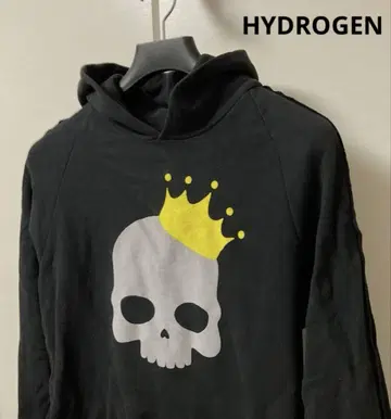 HYDROGEN 하이드로겐 크라운 스컬 후드티 풀오버 남성용 S