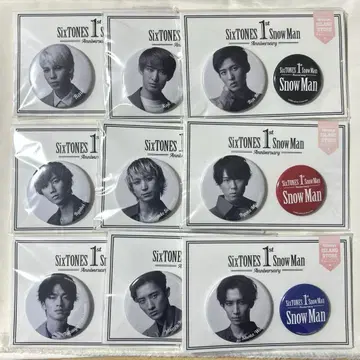 Snow Man 1st Anniversary 캔뱃지 9개 세트