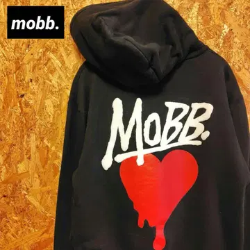 [ MOBB. ] 하트 립 후디 인기 모델 후드 맨투맨 블랙