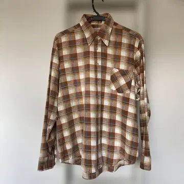 Sears 프린트 플란넬 셔츠 80s 프리넬