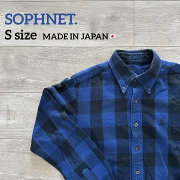 SOPHNET. 소프넷 플란넬 플란넬 셔츠 S 일본제 체크