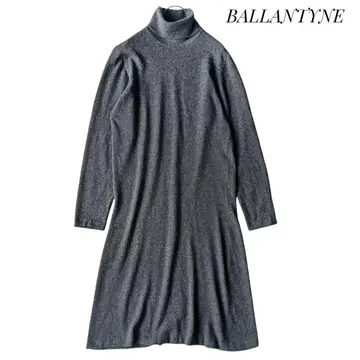 [ BALLANTYNE ] 캐시미어 니트 원피스 그레이 하이넥 영국제