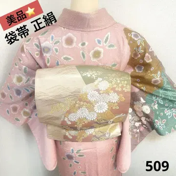 후쿠로 오비 순수 실크 포멀 새상품급 509