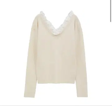 클라네 FRILL V NECK KNIT TOPS