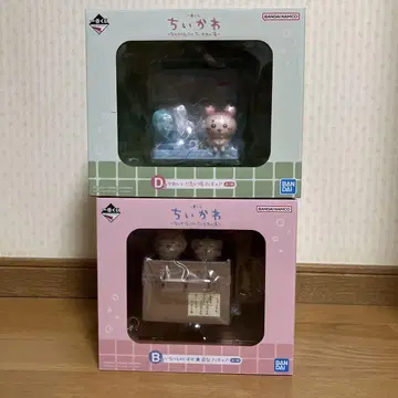 치이카와 제일복권 뭔가 포근한 치이카와의 온천 B상 D상 피규어 세트